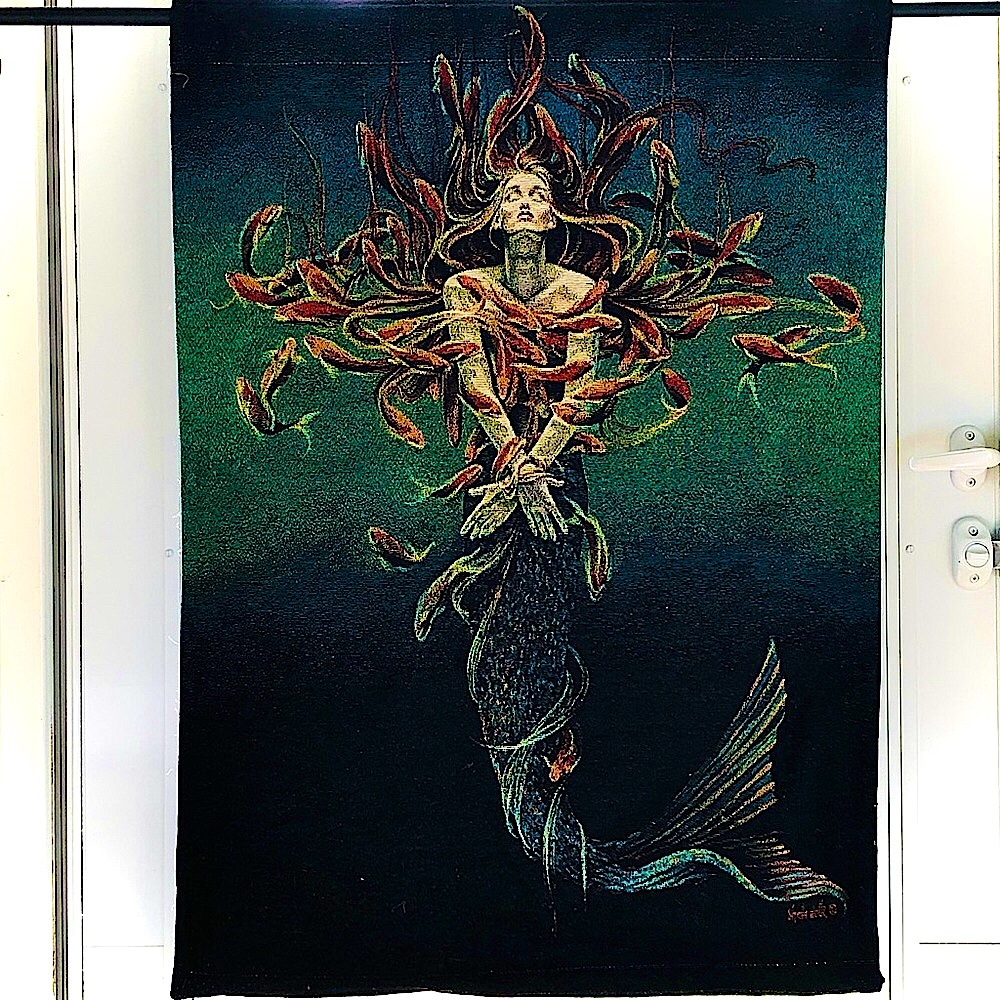 SHEILA WOLK’s “Metamorphosis” Mermaid Tapestry